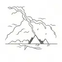 thunder storm tattoo design idea