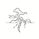 thunder storm tattoo design idea