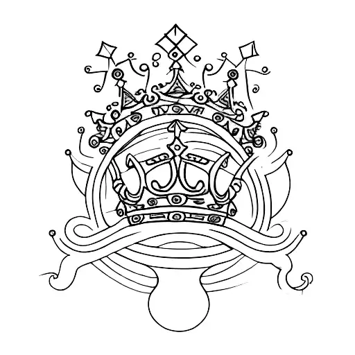 King's Crown Tattoo Design