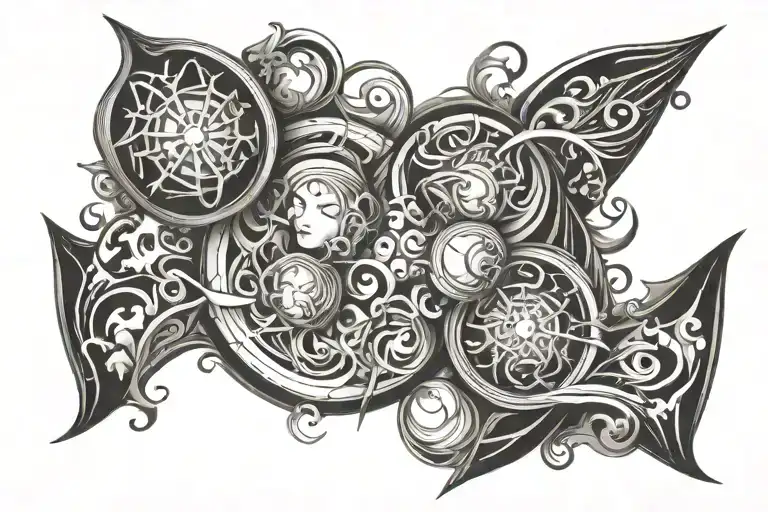 Gemini tattoo design idea