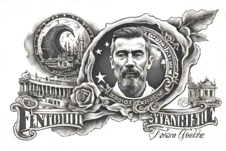 moon istanbul fenerbahce tattoo design idea