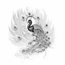 Peacock tattoo design idea