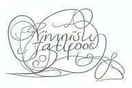 text written tattoo design idea
