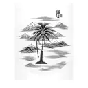 Palm Tree tattoo design idea