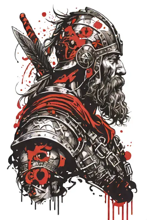 viking warrior tattoo design idea