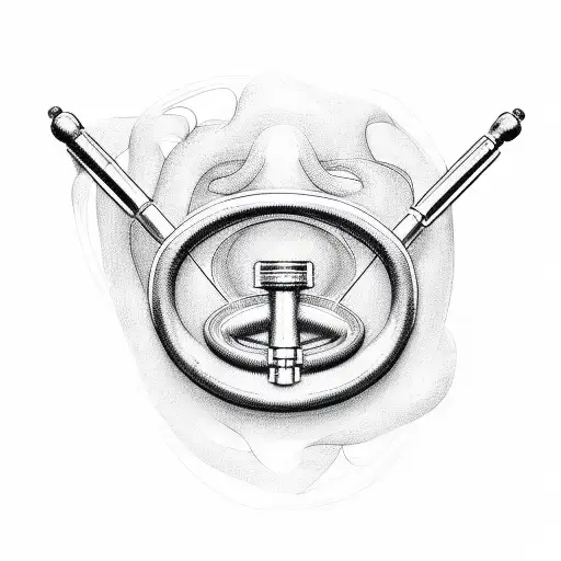 Stethoscope, electrocardiogram wave, tattoo design idea