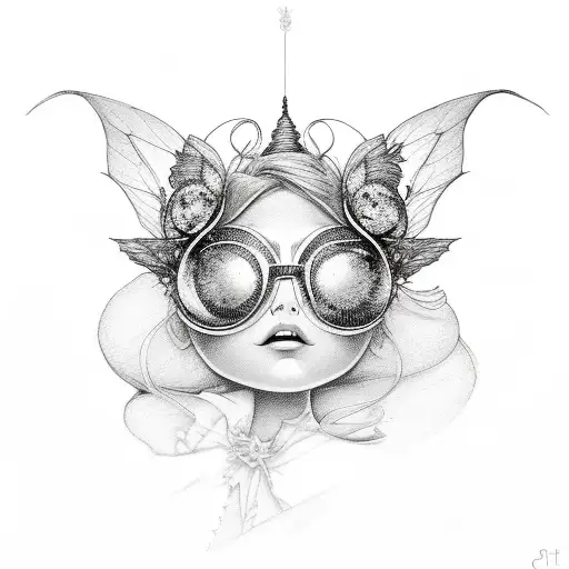 sugar plum fairy tattoo design idea
