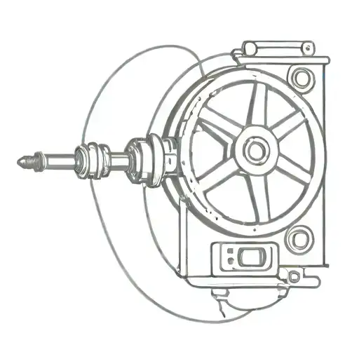 A sketch tattoo of a movie reel with various iconic movie scenes depicted within it tattoo design idea