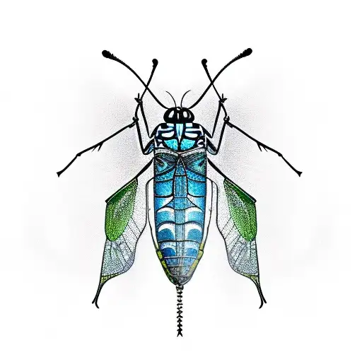 Grasshopper tattoo design idea
