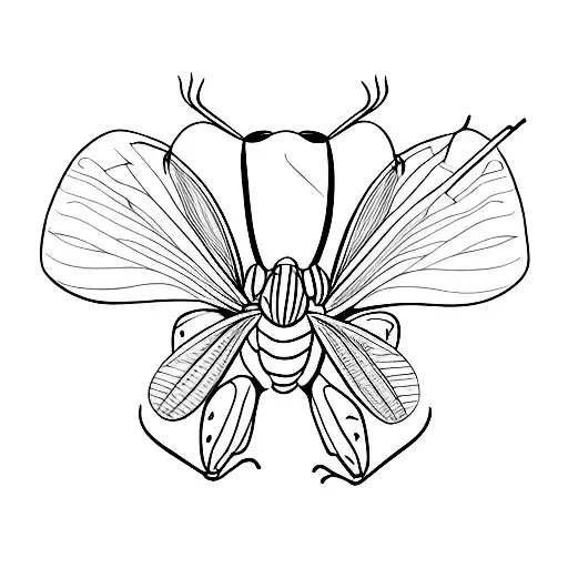 Grasshopper tattoo design idea