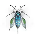 Grasshopper tattoo design idea