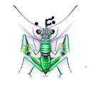 Grasshopper tattoo design idea