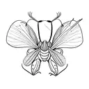 Grasshopper tattoo design idea