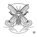 Grasshopper tattoo design idea