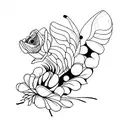 Grasshopper tattoo design idea