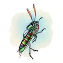 Grasshopper tattoo design idea