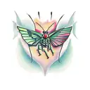 Grasshopper tattoo design idea