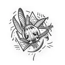 Grasshopper tattoo design idea