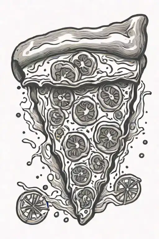 Pizza Slice tattoo design idea