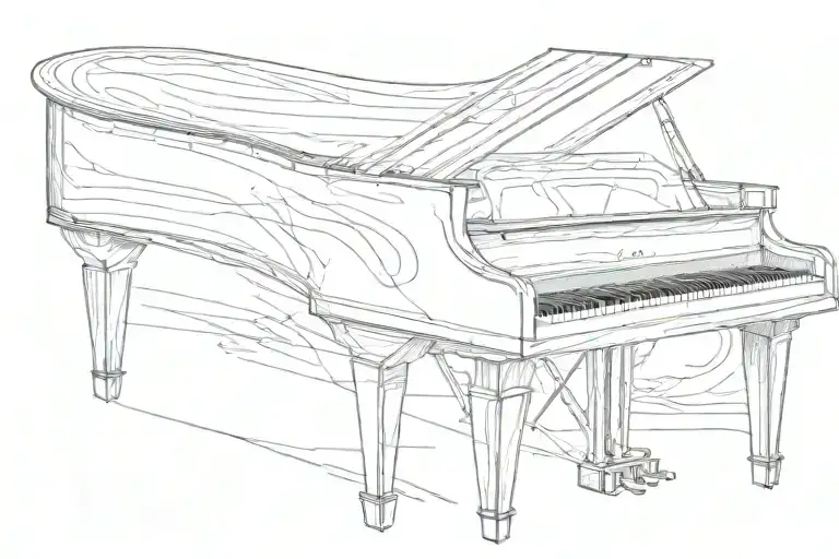 piano keys tattoo design idea