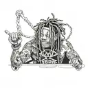 trippie redd tattoo design idea