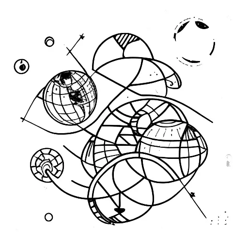 satellite couples tattoo tattoo design idea