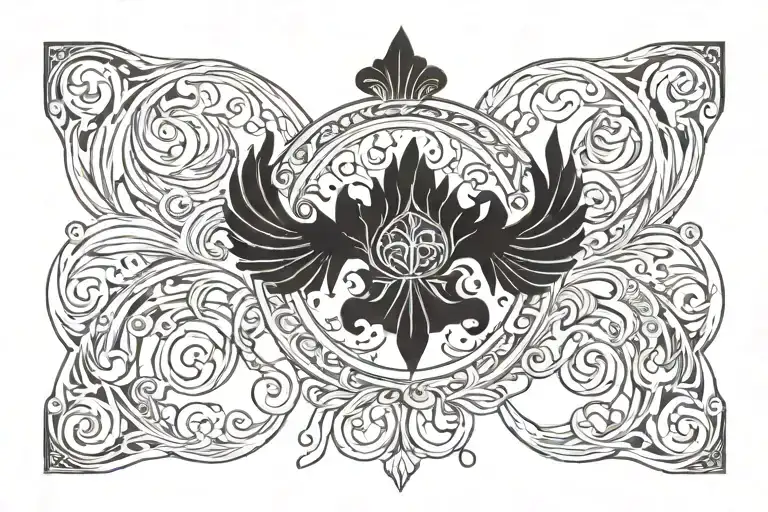 Russian mafia symbol incorporated tattoo design idea