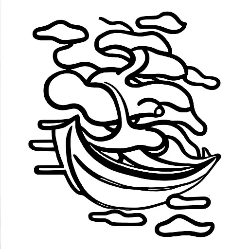 kraken wrapped around a ship tattoo design idea