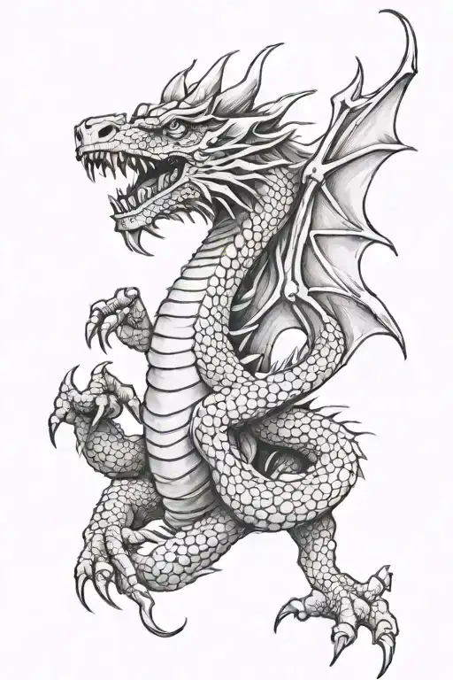 gay pride firedragon tattoo design idea