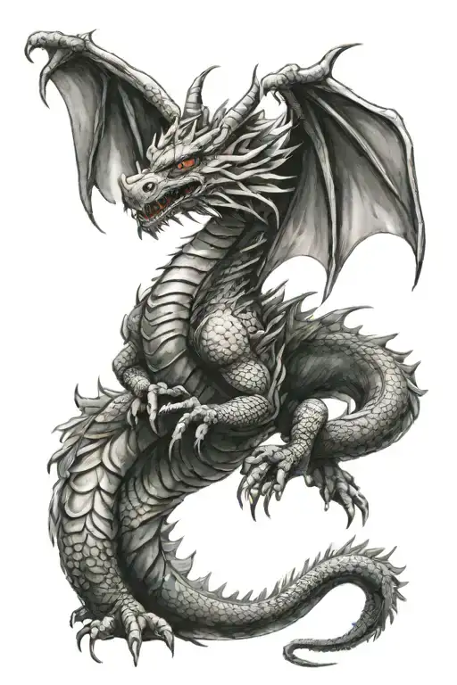 pride gay firedragon tattoo design idea