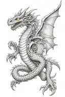 gay pride firedragon tattoo design idea