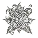 tribal heart tattoo design idea