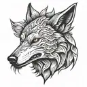 alpha wolf   tattoo design idea