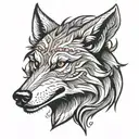 alpha wolf   tattoo design idea