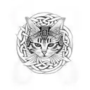 ladybug vine cat trinity Celtic tattoo design idea