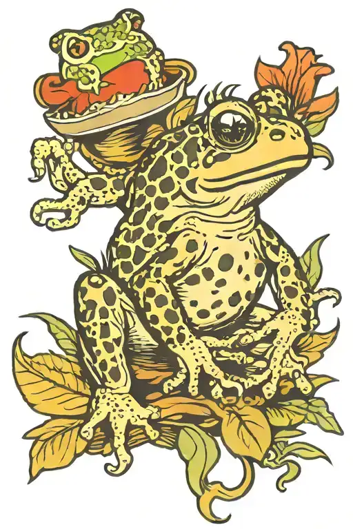 toad tattoo design idea