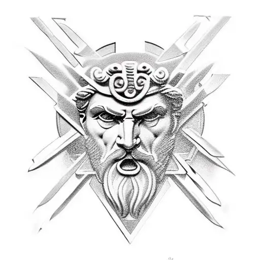 zeus god tattoo design idea