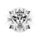 third eye illuminati  tattoo design idea