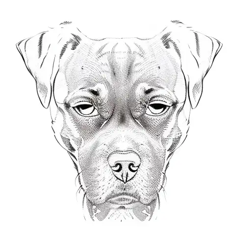 Sketch "A Dog's Head" Tattoo Idea - BlackInk AI