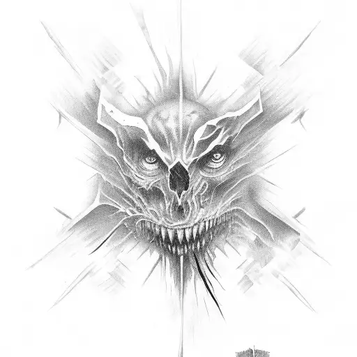 torn open flesh claw marks reveling the word self in beautiful font  tattoo design idea