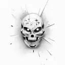 scratch marks reveling the word self  tattoo design idea