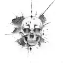 scratch marks reveling the word self  tattoo design idea