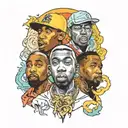 Tyler the creator, Kanye west and Travis Scott  tattoo design idea