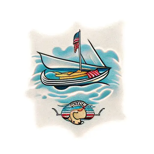 gondola tattoo design idea