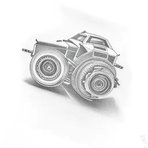 lamborghini huracan and sony camera tattoo design idea