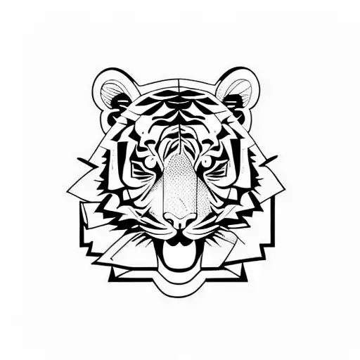 Tiger tattoo design idea