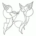 matching tattoos for a best friend who was torn away at a young age  tattoo design idea