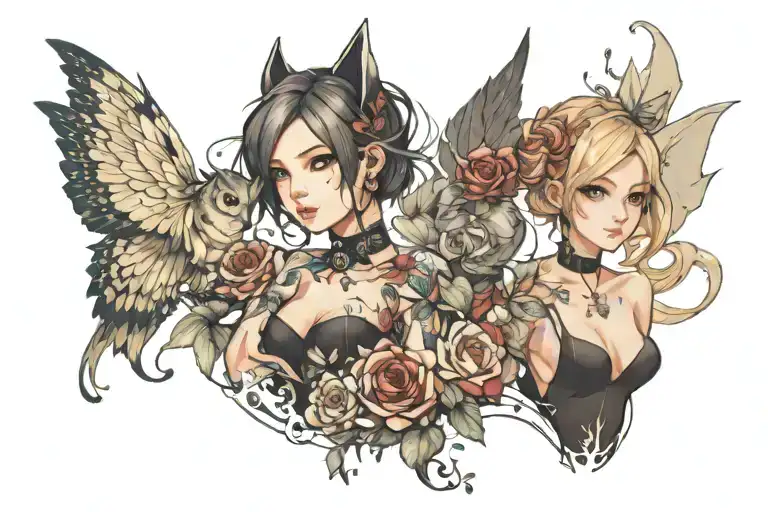 Alina 14.06.2018 Leyla 10.08.2020 tattoo design idea