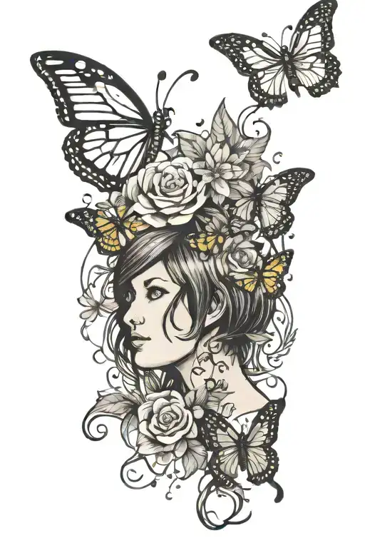 life is strange tattoo with butterflies  tattoo design idea