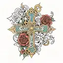 Christian, Psalms 6:12, cross design, original, modern and clean tattoo design idea